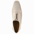 thumbnail image 4 of LIBERTYZENO Mens Casual Shoes Textile And Lizard Print Leather Lace-Up Oxford Casual Shoes For Mens Gutta Beige 12, 4 of 7