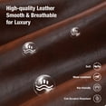 thumbnail image 4 of HOMRELEXA 87" PU Leather Couch, Comfy Deep Seat Sofa for Living Room, with 2 Pillows, Brown, 4 of 8