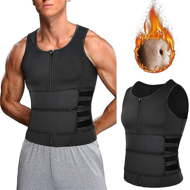 Men Shapewear Waist Trainer Sweat Vest Sauna Suit Workout Shirt