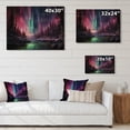 thumbnail image 4 of Designart "Iridescent Icicles in Northern Lights" Landscapes Print on Natural Pine Wood, 4 of 5