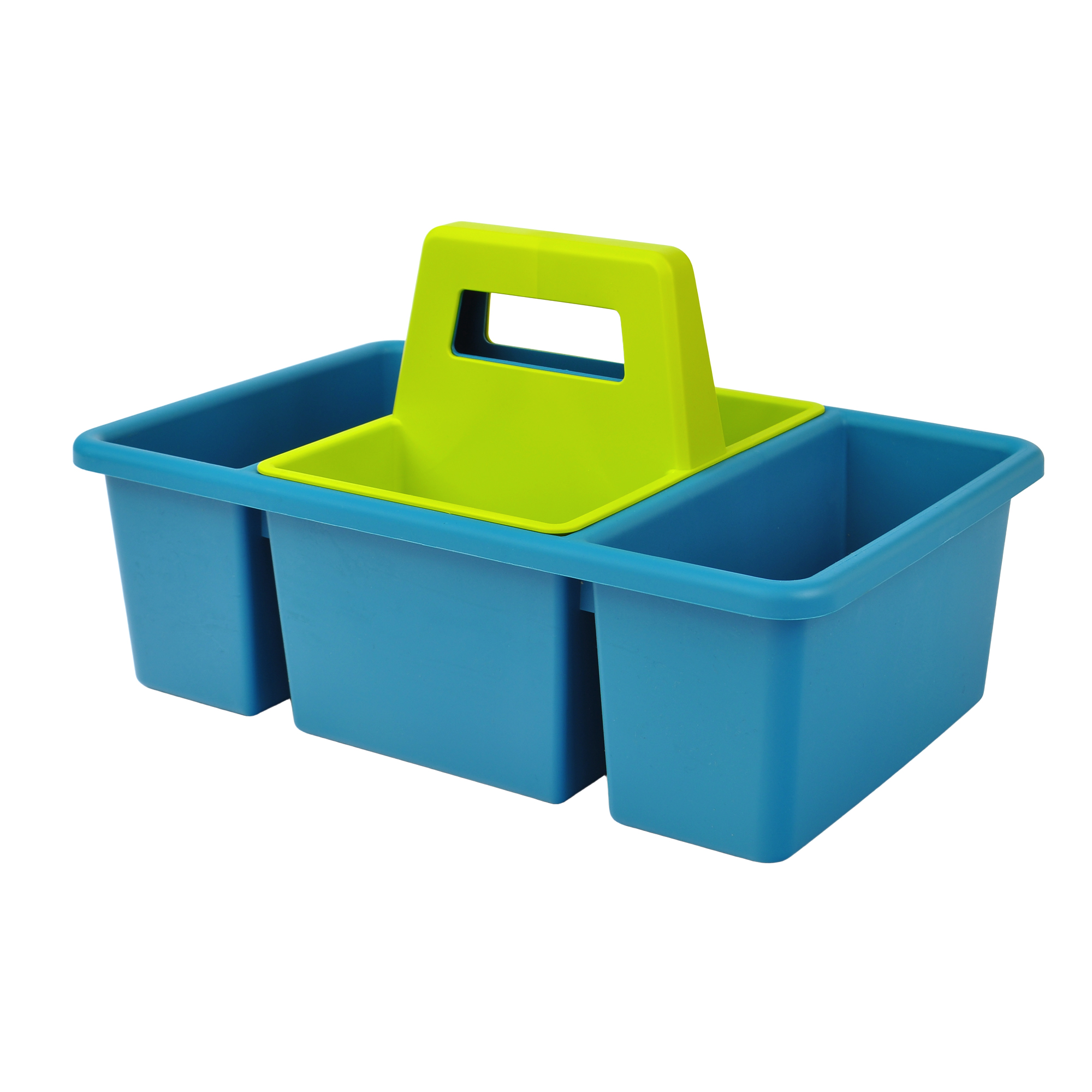 Organizador de escritorio Pen+Gear de plástico 2 en 1, verde y azul verde 3