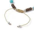 thumbnail image 4 of 10 pc Starfish & Tortoise Turquoise Bead Anklets Nylon Cord Adjustable Bracelets Turquoise Inner Diameter: 2-7/8~3-7/8 inch(7.3~9.7cm), 4 of 4