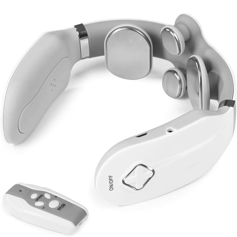 Zeeyh Neck Massager with EMS Electric Impulses Includes 2 EMS Pads Additional Heat