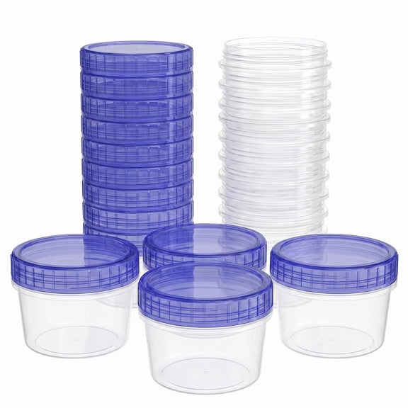 HeartGoods 12 Pack Reusable Salad Dressing Container, 2 Oz Sauce Cups with Lids, Leak-Proof Twist Top Sauce Containers for Lunch, Meal Prep, and Party Portion Control