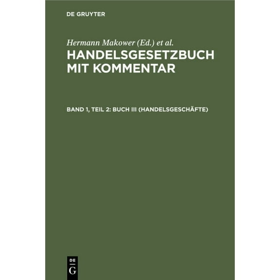 Buch III (Handelsgeschäfte), (Hardcover)
