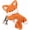 Orange-fox, variant on Cute Plush Fox Crossbody Bag, Soft Fluffy Brown Fox Shoulder Purse with Adjustable Strap & Blue Bow, Stuffed Animal Handbag for Kids Girls Toddlers Daily Outing Party Gift