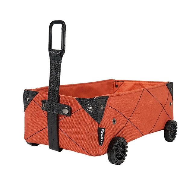 Outdoor Camping Storage Mini Camper Car Tissue DIY Canvas Folding Trolley Shopping Cart Old Clothes Storage