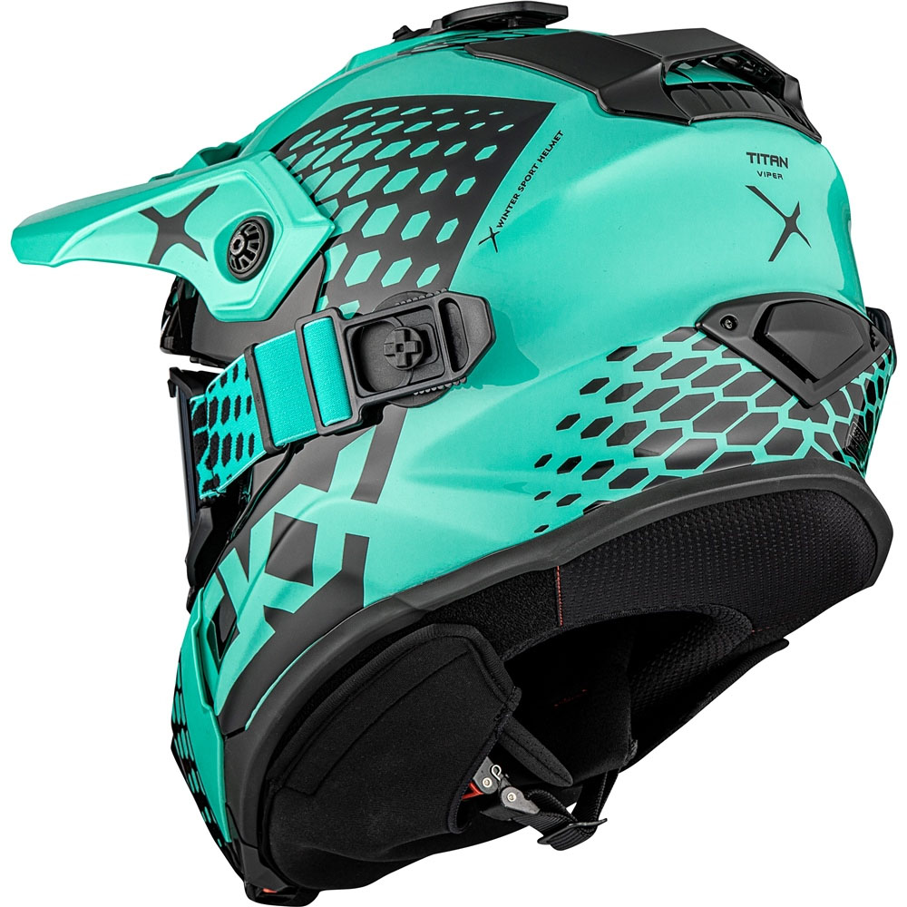 CKX Titan Original Full Face Snowmobile Helmet Viper Turquoise Glossy 516126