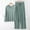 Mint Green, variant on Fnooota Womens Pajama Sets Long Sleeve, Casual V Neck 2 Piece Soft Sleepwear Sets Khaki Size XL