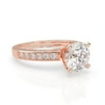 thumbnail image 2 of 1.00 Carat TW Women's Moissanite Engagement Ring in 18k Rose Plated Silver (VVS1 Clarity, D Color, Size 6), 2 of 5