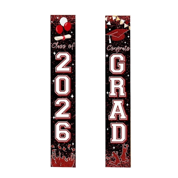 Graduation Banners Classof2026, 72X12 In, Star Decorations, 2026 Graduation Decorations, Front Porch Display, Grad Gathering, 2 Set