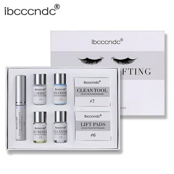 ibcccndc Lash Lift Kit Eyelash Perm Set Semi-Permanent Eyelash Perming Curling Kit with Lift Pads Cleaning Tool