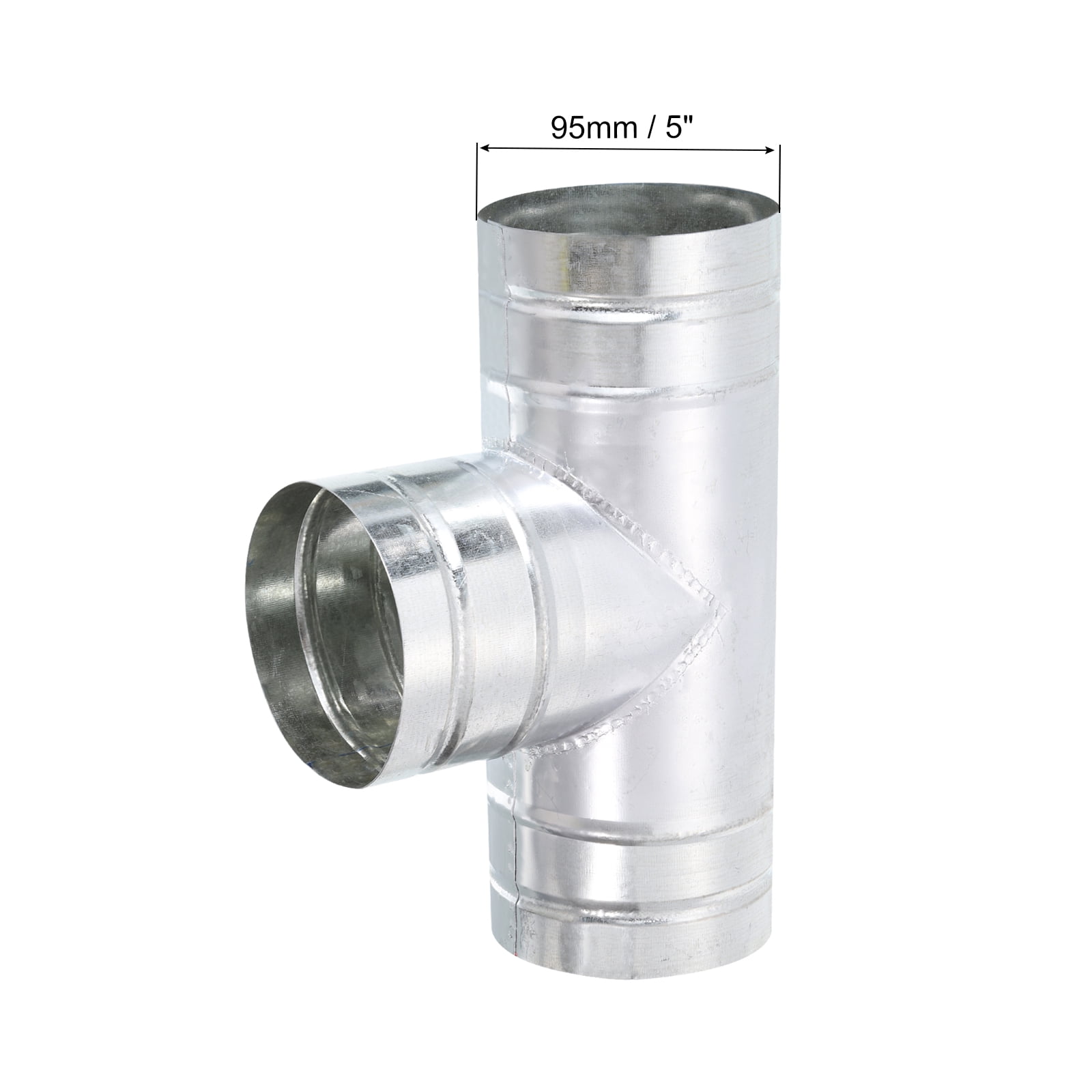 Uxcell 4 Inch 3 Way Duct Splitter Tee Connector Air Vent Duct Hose Exhaust Pipe Adapter