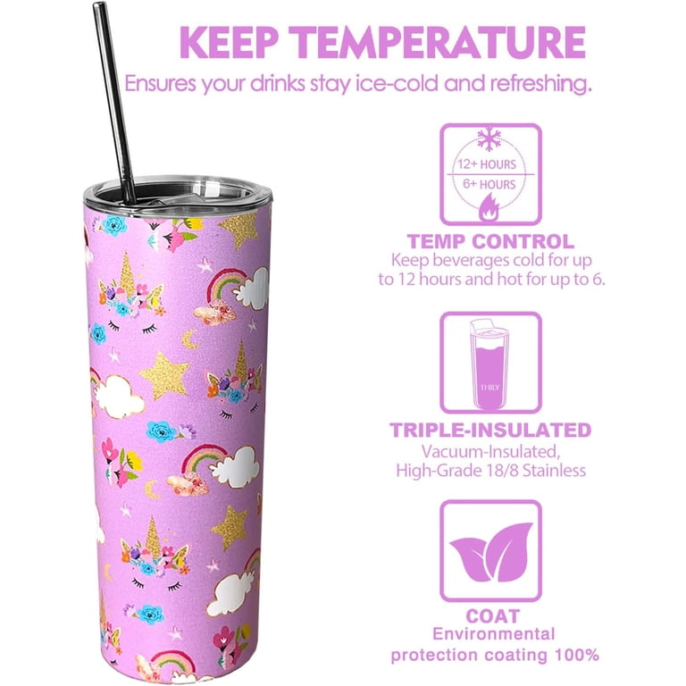 Crisky 70th Birthday Wine Tumbler - 12oz Unicorn Vacuum Insulated, Funny Gift For Women