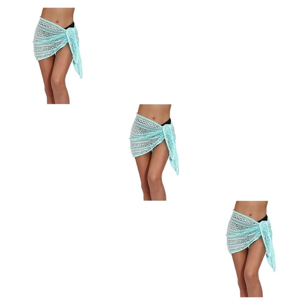 Qarigey Vestidos de playa Cubierta de de encaje de moda sexy Secado rápido Cómodo de usar Buena elasticidad corta con estilo Azul M Type1 NO1 Qarigey CBP392642