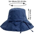 thumbnail image 2 of CoCopeaunts Women Bucket Hat with Bow Lace Up Spring Summer Cotton Visor Foldable Portable Outdoor Beach Female Fishermen Hat, 2 of 8