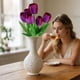 thumbnail image 5 of Mini tulipán artificial de flores de seda para tulipán artificial, arreglo de tulipán artificial para centros de mesa de boda, decoración de casa y oficina, regalo duradero para alergias, 5 of 7
