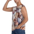 thumbnail image 3 of Fotbe Sea Shells Men's Camiseta sin Mangas Estampada para Hombres, Playera Casual para Gimnasio, Entrenamiento, Playa-Medium, 3 of 7