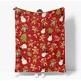 thumbnail image 7 of Christmas Flannel Blanket Throw, Red Gingerbread Man Christmas Bear Soft Fuzzy Plush Cozy Fleece Blankets for Couch Sofa Bed Lounging, Ideal Gifts for Kids Adults Wife Self, 60x80, 7 of 7
