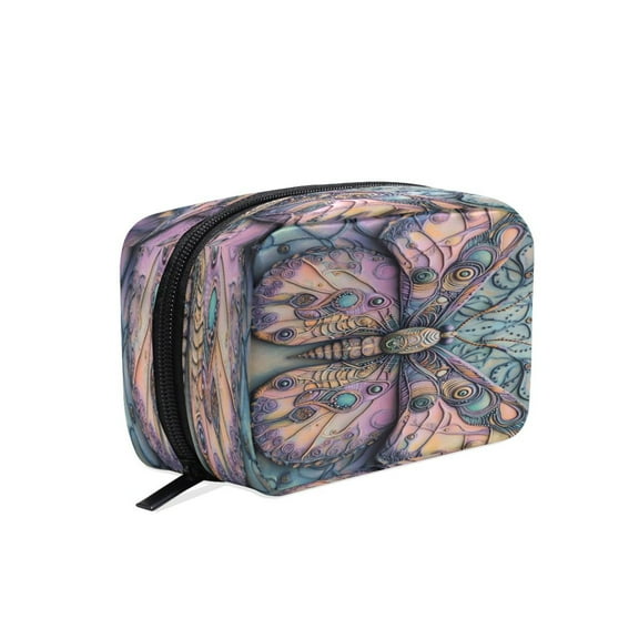 BZSMCE Makeup and Cosmetic Bag Women Simple Decorative Butterfly Pattern Square Cosmetic Bag