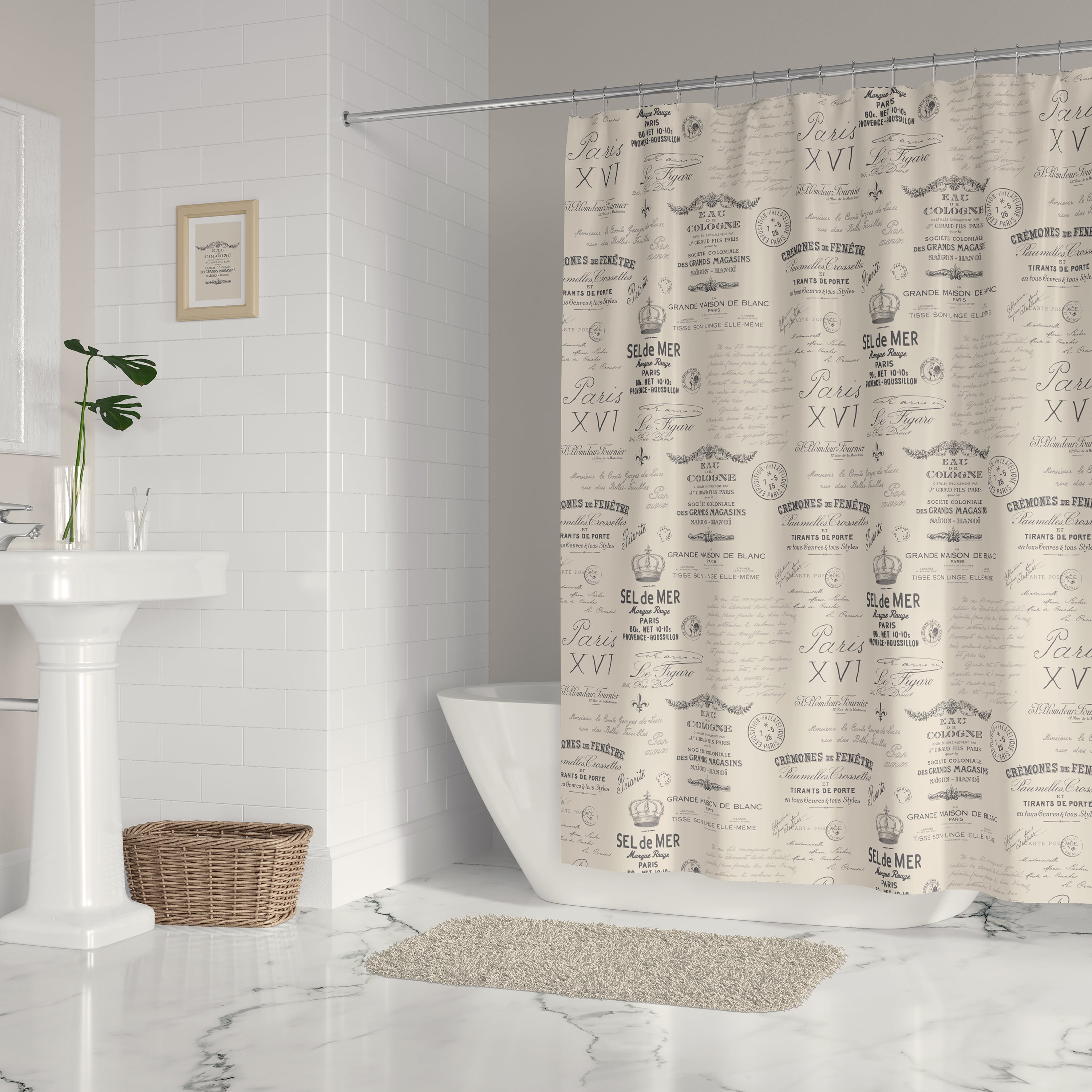 Levtex Home Histoire Shower Curtain with Grommets One Shower