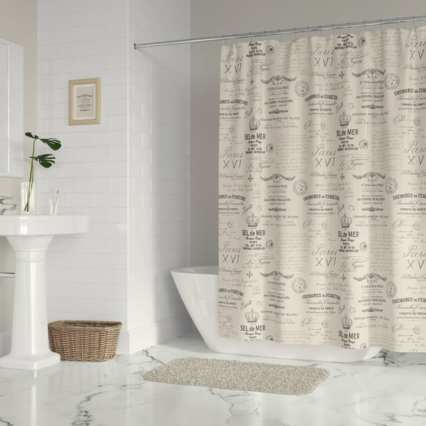 Levtex Home Histoire Shower Curtain with Grommets One Shower Curtain Panel 72 inch Length