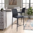 thumbnail image 2 of Set of 2 Bancos Alto, con Respaldo y Reposapié, Color Negro HOMEMAKE FURNITURE Industrial Retro, 2 of 6