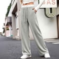 thumbnail image 2 of CQONEPT Womens Wide Leg Sweatpants Vintage Sweat Pants with Pockets Drawstring Elastic Waisted Joggers Fashion Baggy Lounge Pant, 2 of 6