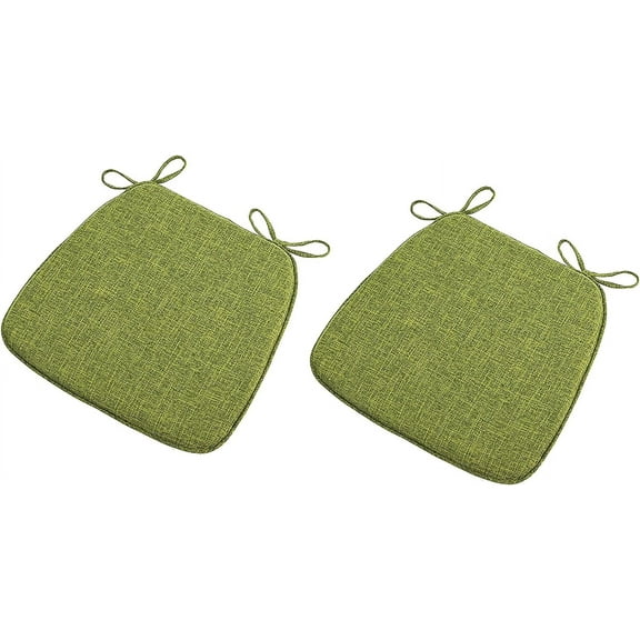 Chair Pads for Dining Chairs: Non-Slip Chair Cushions with Ties and Removable Cover,Soft Comfortable Chair Cushions for Kitchen Office,2'' Thick,17'' X 16'' (2pack)