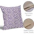 thumbnail image 4 of Purple Cream Pillow Covers 16x16 Set of 2 Boho Design Polka Dot Throw Pillows Modern Brush Strokes Print Decorative Pillowcase Square Cushion Cover Linen Case for Home Sofa Couch Bed, 4 of 6
