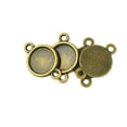 thumbnail image 3 of Base Del Ajuste Del Bisel 50pcs En Blanco Para El Conectador Diy Del Encanto De La Joyería De Cabochon 10m M Sunnimix Conector redondo, 3 of 7
