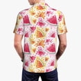 thumbnail image 4 of Balery Watermelon Printed Men’s Short Sleeve Polo Shirt, Midweight Men's Shirt,Golf Polo shirts -Medium, 4 of 9