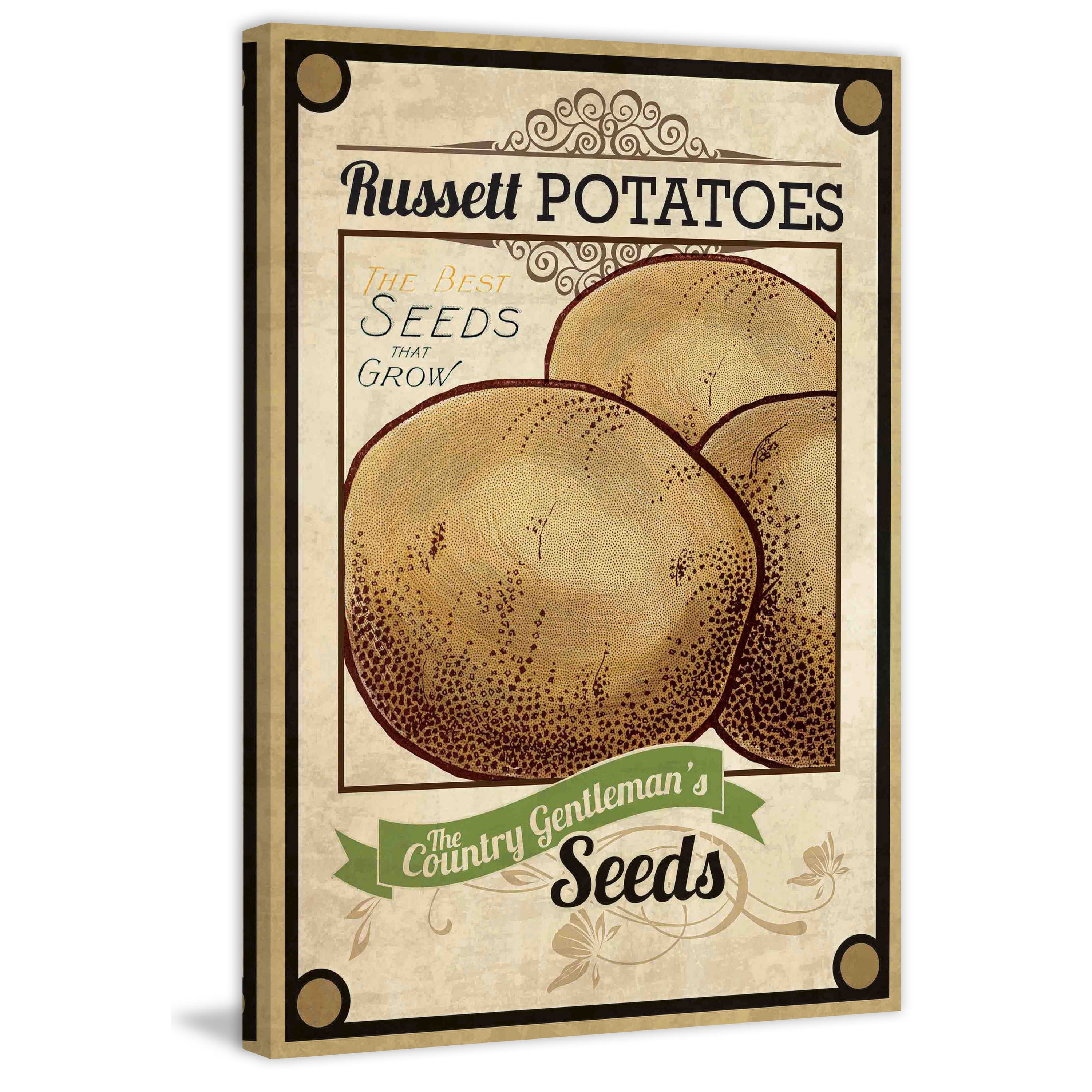 Marmont Hill "Seed Packet Potatoes" Painting Print on Canvas
