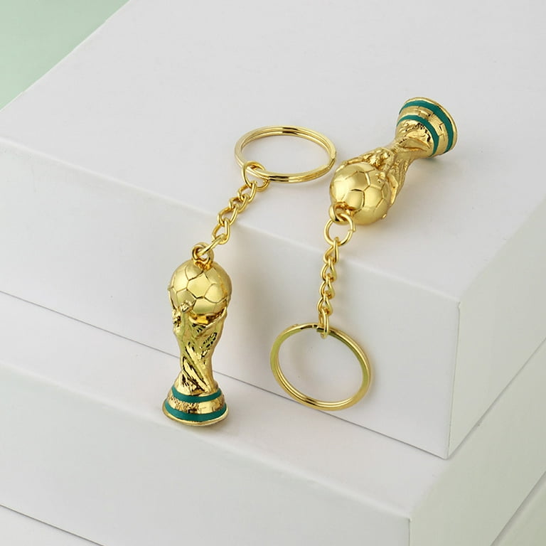 Licensed souvenirs of miniature World Cup Trophy for the 2018 FIFA