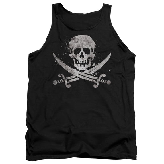 - Distressed Jolly Roger - Tank Top - Large