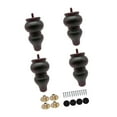 thumbnail image 3 of Dualoai 4 Pieces Replacement Furniture Legs Couch Legs Round ation Bun Feet 12.5cm, 3 of 9