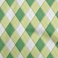 thumbnail image 1 of oneOone Viscose Chiffon Olive Green Fabric Check Argyle Fabric For Sewing Printed Craft Fabric By The Yard 42 Inch Wide, 1 of 5