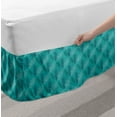 thumbnail image 2 of Feather Bed Skirt, Continuous Simplistic Abstract Lines of Nature Body Tree Foliage, Elastic Bedskirt Dust Ruffle Wrap Around for Bedding Decor, 4 Sizes, Dark Seafoam Slate Blue, by Ambesonne, 2 of 2