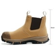 thumbnail image 2 of OUXX Steel Toe Chelsea Work Boots for Men – Slip-On Safety Boot, Waterproof Leather, Slip-Resistant Sole, Kevlar Puncture-Proof Midsole, ASTM F2413-18 EH Rated, 2 of 6