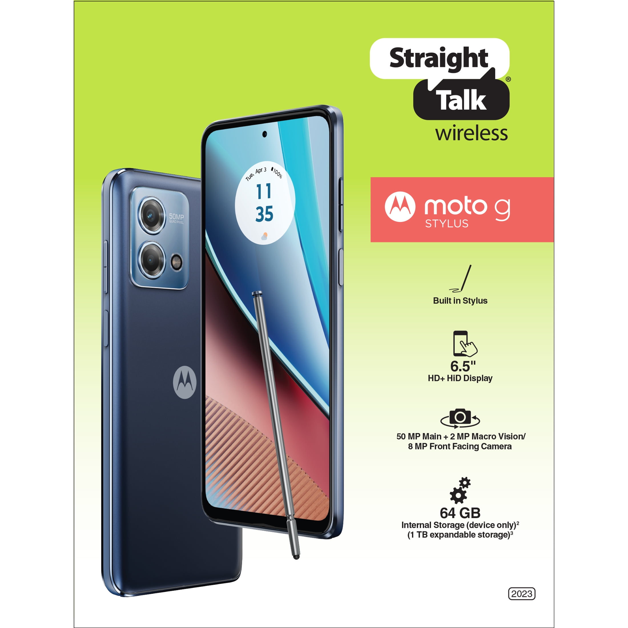 Motorola Moto G Stylus 4G Smartphone, 64GB, Blue - Prepaid Motorola Moto G Stylus 4G Smartphone, 64GB, Blue - Prepaid