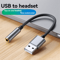 thumbnail image 5 of USB to 3.5mm Jack Audio Adapter Headset A Female External Stereo Sound Card B, 5 of 10