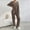 Brown, variant on Women Autumn And Winter Fashion Temperament Loose Casual Wide Leg Pants Knitted Solid Color Sweater Two Piece Suit Set Wedding Suits Women Petite Pant Suits for Women Dressy Winter Outfits Women