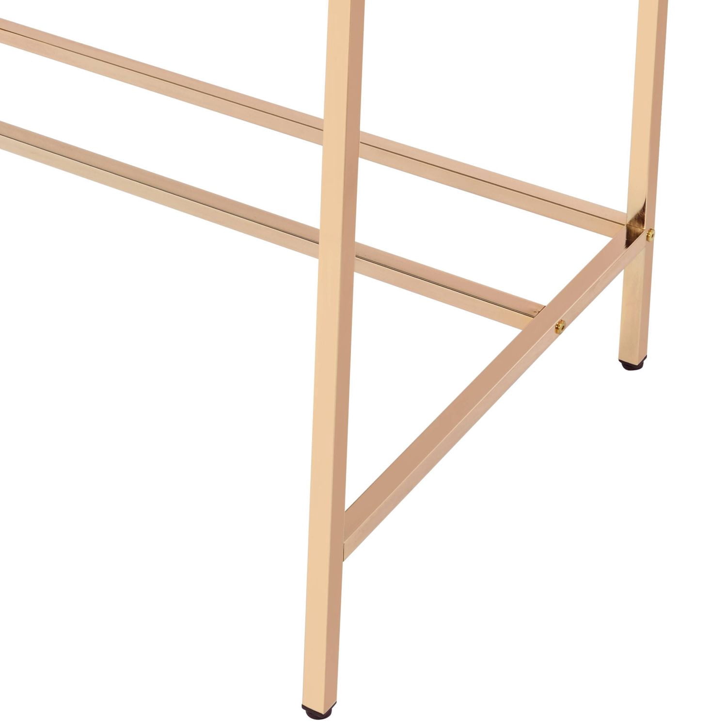 Rectangular Writing Desk with USB Port, Open Metal Base, 42 in Wide Home Office Desk for Study and Bedroom