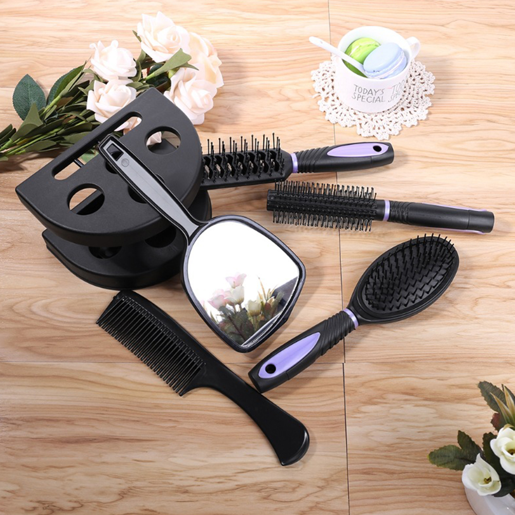 Salon style kit brush scissors mirror sprits comb Amazon.com : EXCEART 1 Set 5 Pcs Mirror Comb Set Vintage  main image 4