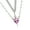 Silver_Pink, variant on Heart Swords Necklace Adjustable Length Neckchain for Casual Dates and Event