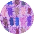 thumbnail image 1 of Ahgly Company Machine Washable Indoor Round Transitional Violet Purple Area Rugs, 3' Round, 1 of 7