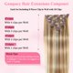thumbnail image 4 of Extensiones de cabello humano Gampacy Remy con clip, 40 cm, 120 g, 4 of 8