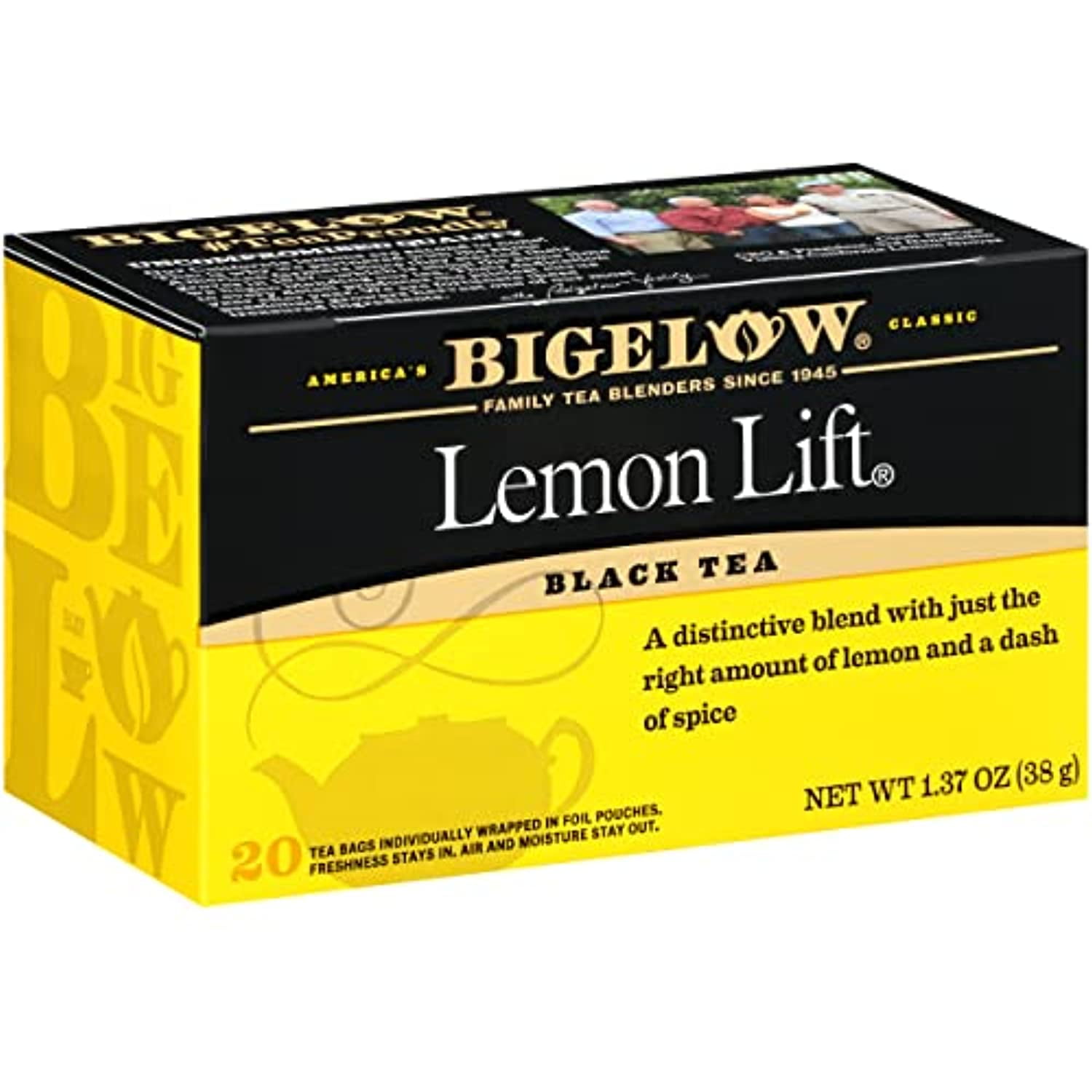 Bigelow, Black Tea, Lemon Lift, 20 Tea Bags, 1.37 Oz (38 G)