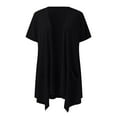 thumbnail image 4 of Manxivoo Womens Cardigan Women Floral Short Sleeve Cardigans for Women Casual Drape Open Front Lightweight Summer Cardigan with Pocket High Low Hem Womens Cardigans Fall Black, 4 of 5