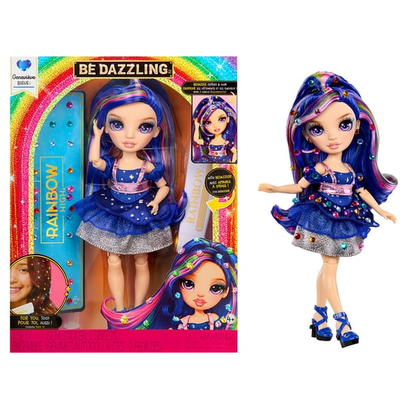 Rainbow High Be Dazzling Fashion Dolls- Genevieve Bleue (Blue) with Bedazzler Tool and Sparkle Gems